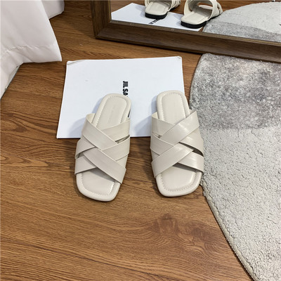 Jauns sieviešu čību modelis no mākslīgās ādas ar plakanu zoli - vairākas krāsas