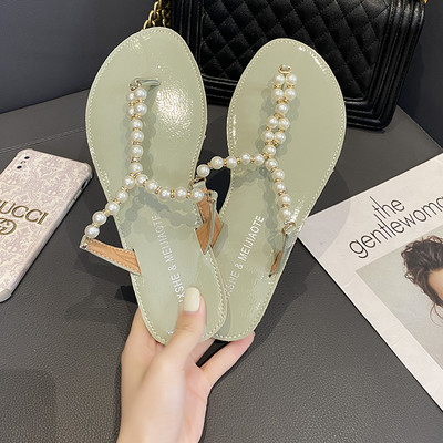 Παντόφλες casual γυναικείες με λουράκια και επίπεδη σόλα