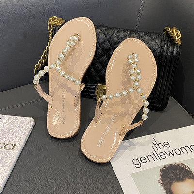 Παντόφλες casual γυναικείες με λουράκια και επίπεδη σόλα