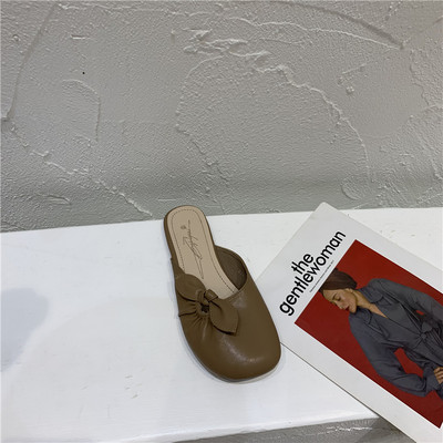 Ежедневни дамски чехли с равна подметка -изкуствена кожа