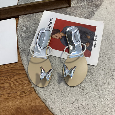 Jauns vasaras sieviešu čību modelis ar plakanu zoli