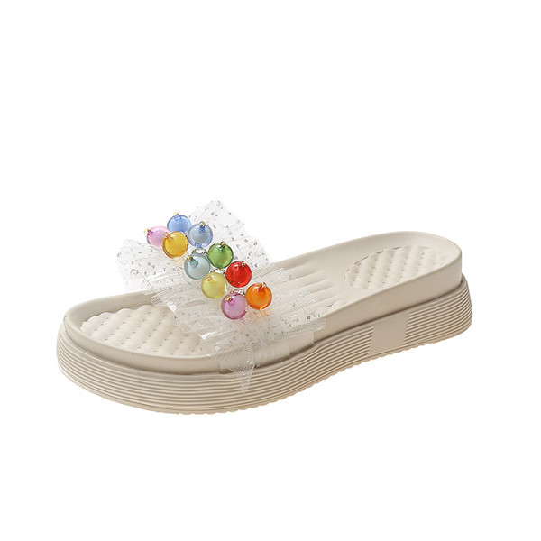 Ikdienas sieviešu čības ar krellēm