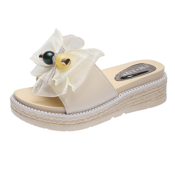 Jauna modeļa vasaras platformas čības ar tilla lenti