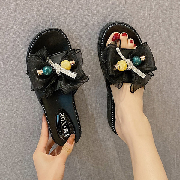 Jauna modeļa vasaras platformas čības ar tilla lenti