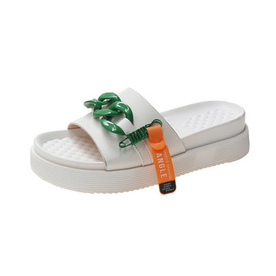 Ikdienas sieviešu čības ar biezu zoli divās krāsās