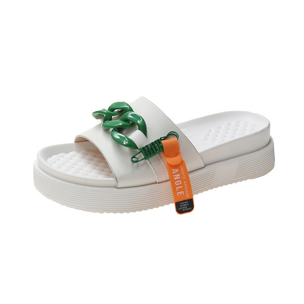 Ikdienas sieviešu čības ar biezu zoli divās krāsās