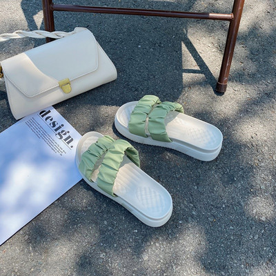 Ikdienas sieviešu čības ar ādas lencēm trīs krāsās