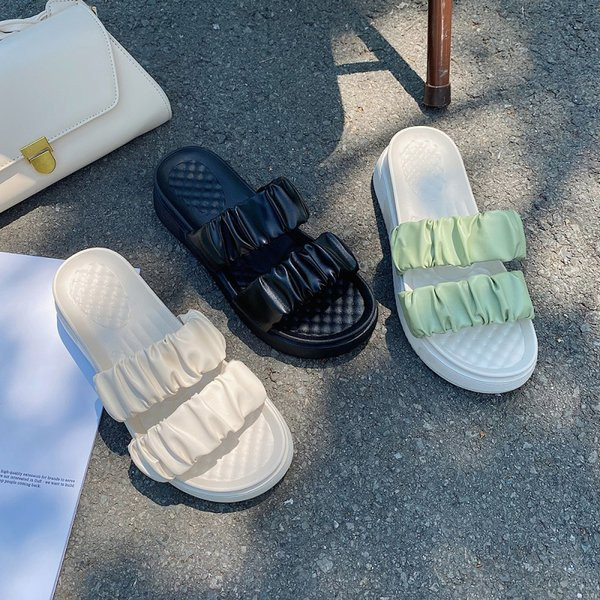 Ikdienas sieviešu čības ar ādas lencēm trīs krāsās