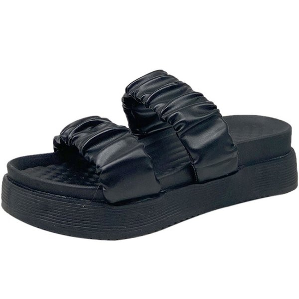 Ikdienas sieviešu čības ar ādas lencēm trīs krāsās