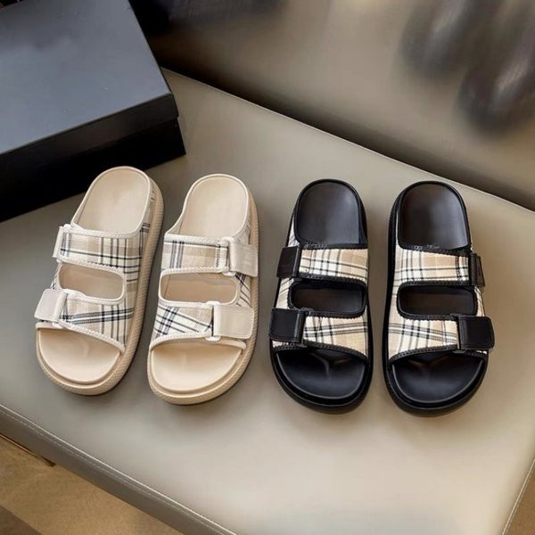 Ikdienas sieviešu čības ar velcro ielāpiem - melnas un bēšas