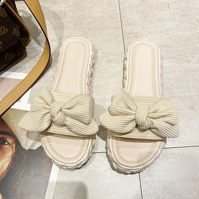 Jauna modeļa vasaras čības ar tekstila lencītēm un lentītēm