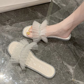 Sieviešu zemas čības ar tilla un akmeņiem