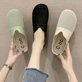 Uždaros moteriškos šlepetės iš eko odos ir tekstilės