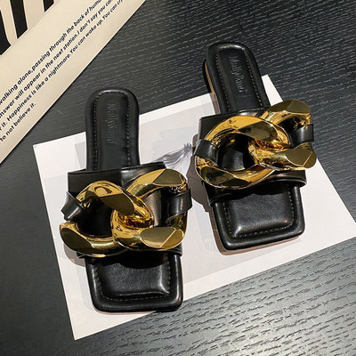 Sieviešu modernas čības ar metāla apdari