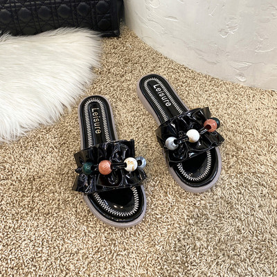 Ikdienas sieviešu čības ar krāsainām pērlītēm