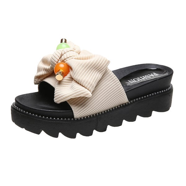 Ikdienas čības ar tekstila siksnu un lenti