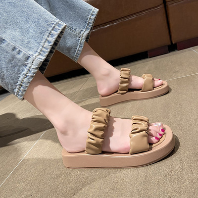 Γυναικείες παντόφλες casual από οικολογικό δέρμα με σόλα 3 cm