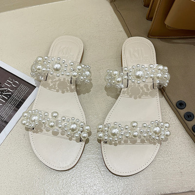 Sieviešu čības ar silikona lencēm un pērlēm