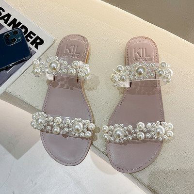 Sieviešu čības ar silikona lencēm un pērlēm