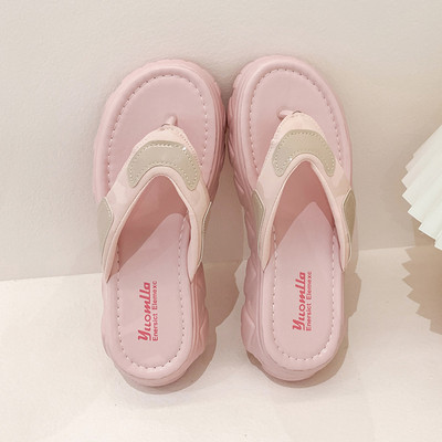 Sieviešu flip flops ar raupju zoli ikdienai un pludmalei