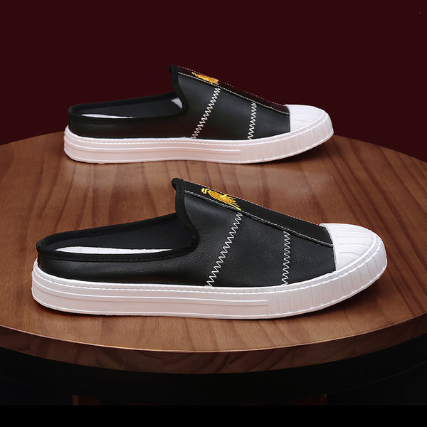 Ανδρικά έκο δερμάτινα μοκασίνια με κεντήματα - σε δύο χρώματα