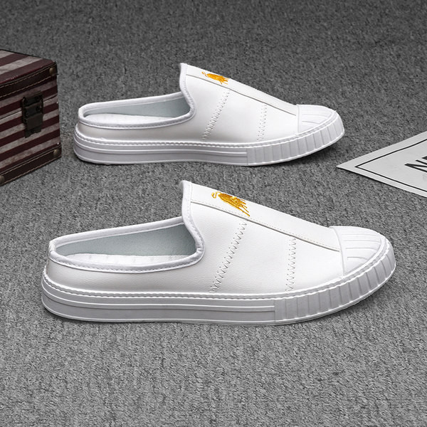 Ανδρικά έκο δερμάτινα μοκασίνια με κεντήματα - σε δύο χρώματα