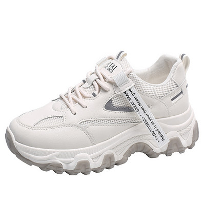 Αθλητικά και casual γυναικεία πάνινα παπούτσια με τραχιά σόλα - δύο χρώματα