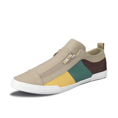 Ανδρικά μοκασίνια με φερμουάρ και επίπεδη σόλα