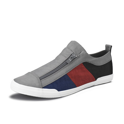 Ανδρικά μοκασίνια με φερμουάρ και επίπεδη σόλα