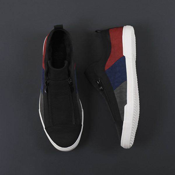 Ανδρικά μοκασίνια με φερμουάρ και επίπεδη σόλα