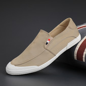 Vīriešu tekstila mokasīni ar plakanu zoli - četrās krāsās