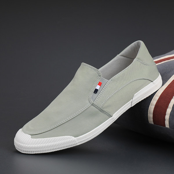 Vīriešu tekstila mokasīni ar plakanu zoli - četrās krāsās