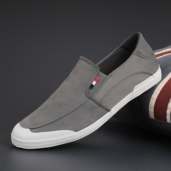 Vīriešu tekstila mokasīni ar plakanu zoli - četrās krāsās