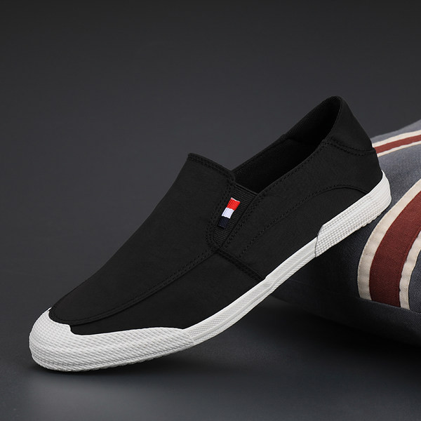 Vīriešu tekstila mokasīni ar plakanu zoli - četrās krāsās