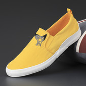 Vīriešu audekla mokasīni ar izšuvumiem