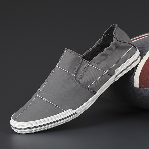 Vīriešu tekstila mokasīni ar plakanu zoli