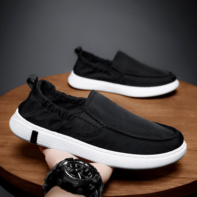 Vīriešu audekla mokasīni ar gumiju