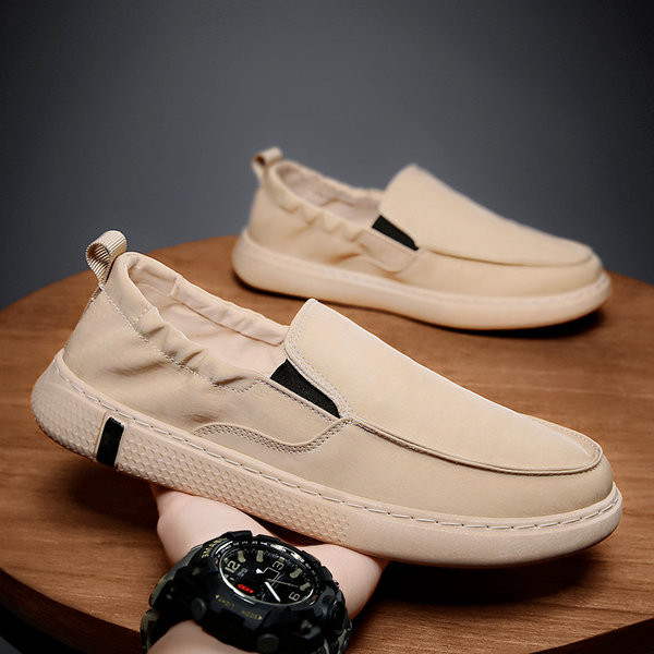 Vīriešu audekla mokasīni ar gumiju