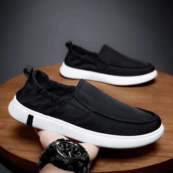 Vīriešu audekla mokasīni ar gumiju