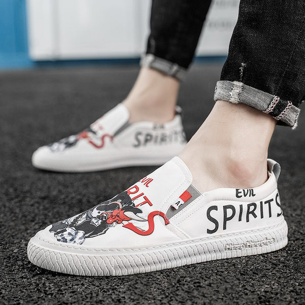 Ikdienas mokasīni ar uzrakstiem - vīriešiem