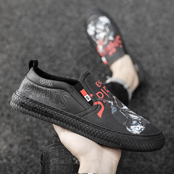 Ikdienas mokasīni ar uzrakstiem - vīriešiem