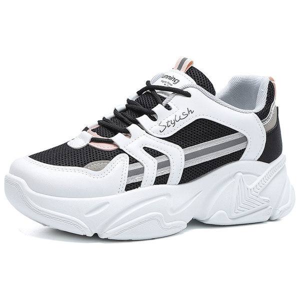 Pavasara-rudens sieviešu kedas ar šņorēm un raupju zoli trīs krāsās