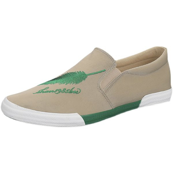 Καθημερινά ανδρικάς υφαντικά μοκασίνια με κέντημα