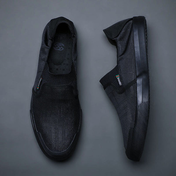 Αναπνεύσιμα ανδρικά μοκασίνια με επίπεδη σόλα σε τρία χρώματα