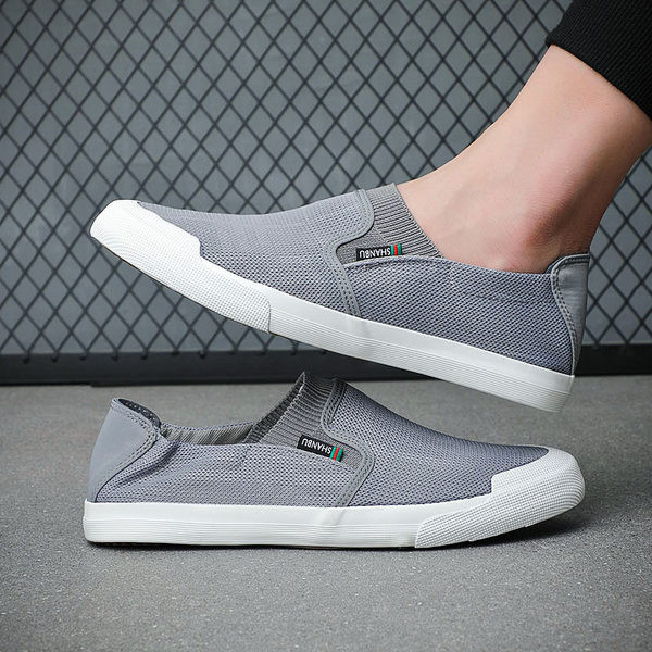 Αναπνεύσιμα ανδρικά μοκασίνια με επίπεδη σόλα σε τρία χρώματα