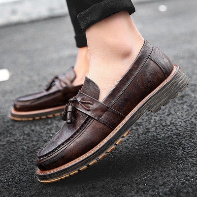 Ανδρικά ανοιξιάτικα έκο δερμάτινα μοκασίνια