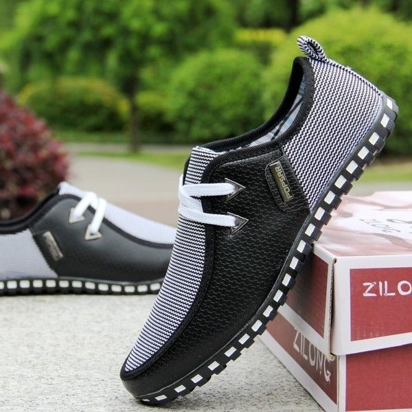 Paelte ja krobelise tallaga meeste tekstiilist mokassiinid