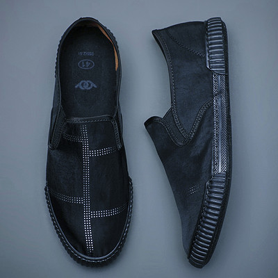 Mocasini din pânză cu talpă plată - pentru bărbați