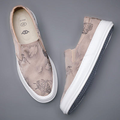 Μοκασίνια από ύφασμα με επίπεδη σόλα