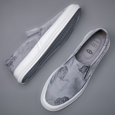 Μοκασίνια από ύφασμα με επίπεδη σόλα